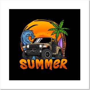 Jeep Wrangler Summer Holiday - Peanut Posters and Art